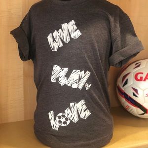 Kids size 8 custom soccer t-shirt